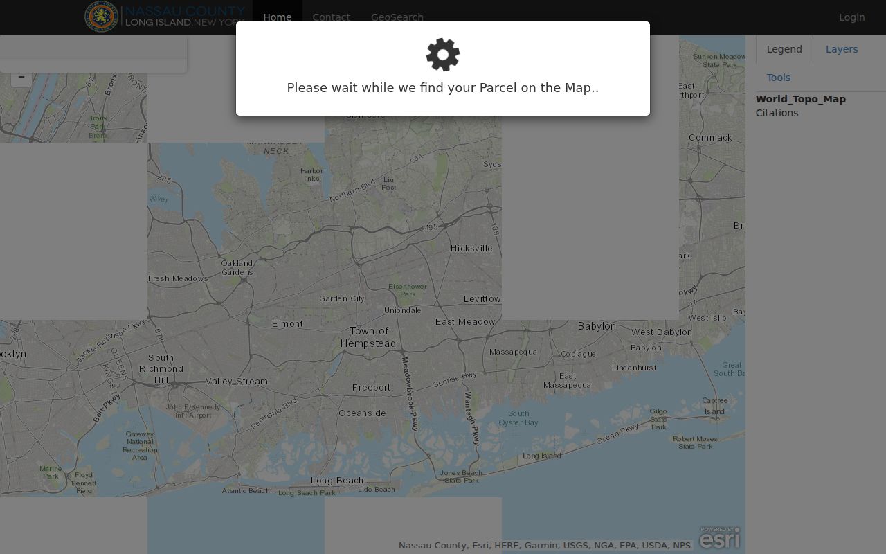 Nassau County neighbors GIS parcel viewer with block boundary layers