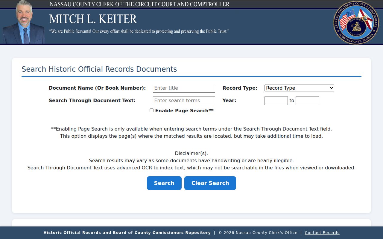 Nassau County previous residents historic grantor grantee records search
